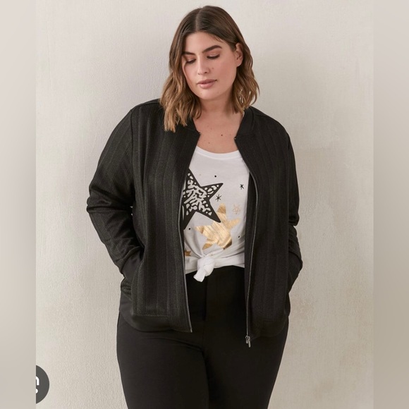 Zip up Cardigan Bomber Jacket - Picture 1 of 7